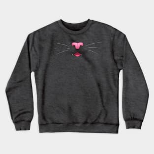 Black Kitty Cat Pink Nose – Meow! Crewneck Sweatshirt